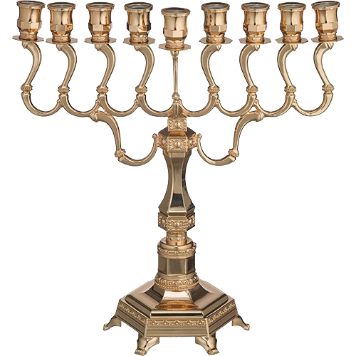 42205 חנוכיה מהודרת ציפוי רוז גולד 36 ס"מ – תמונה 1